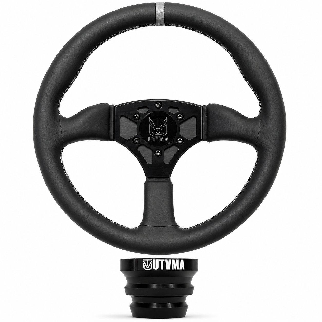 Octane Leather Steering Wheel with Hub by UTV Mountain Accessories