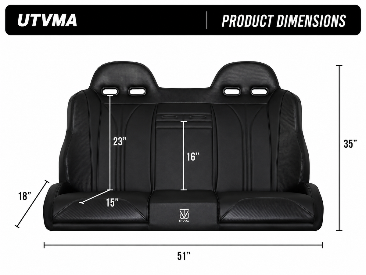 Honda Talon Rear Bench Seat with Harnesses | UTVMA