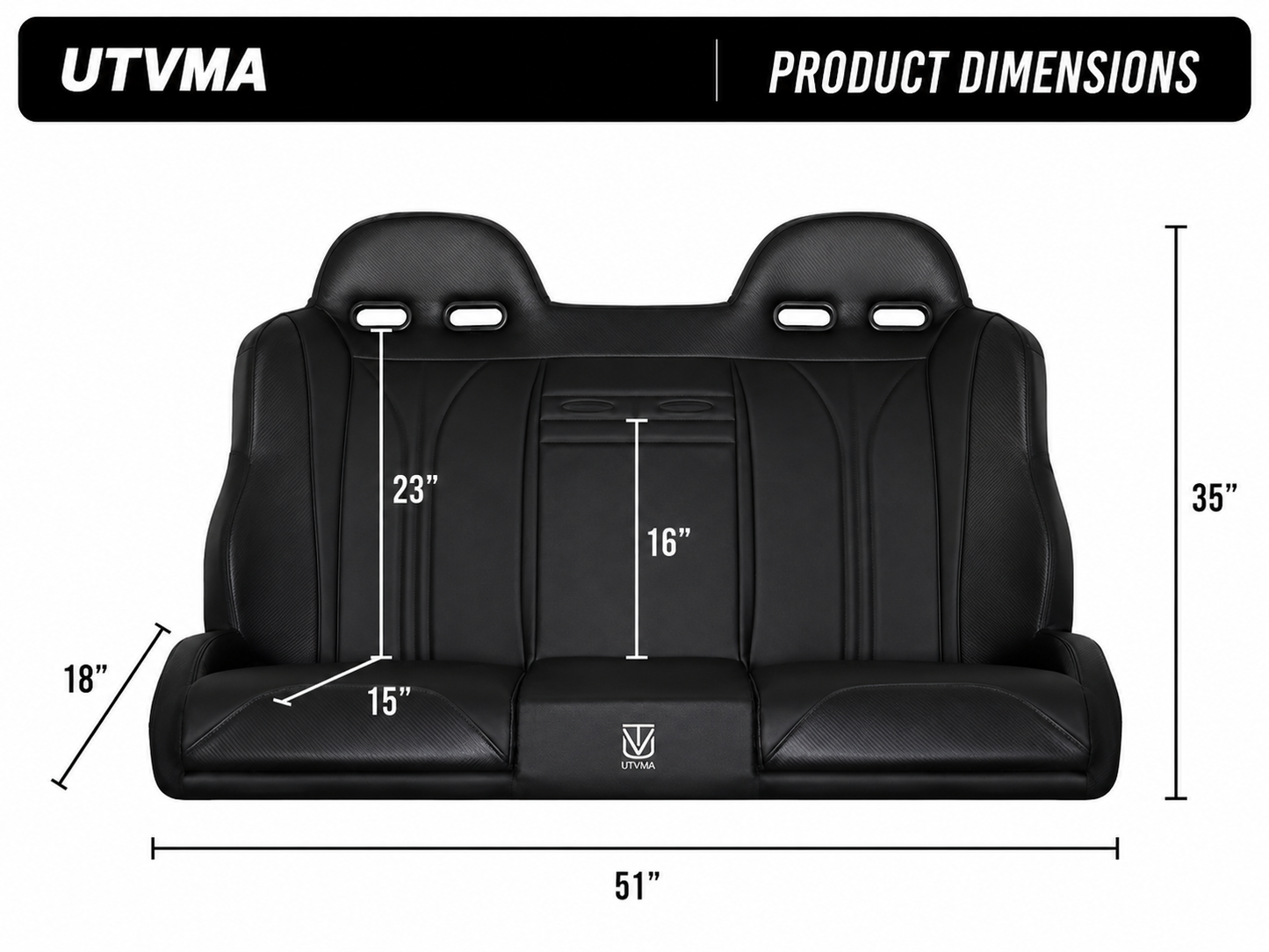 Honda Talon 4 Rear Bench Seat W Harnesses (2019+)