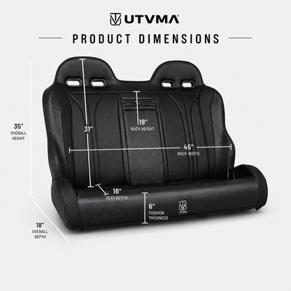 Rear Bench Seat W Harnesses for RZR 4 1000/900 (2014-2023)