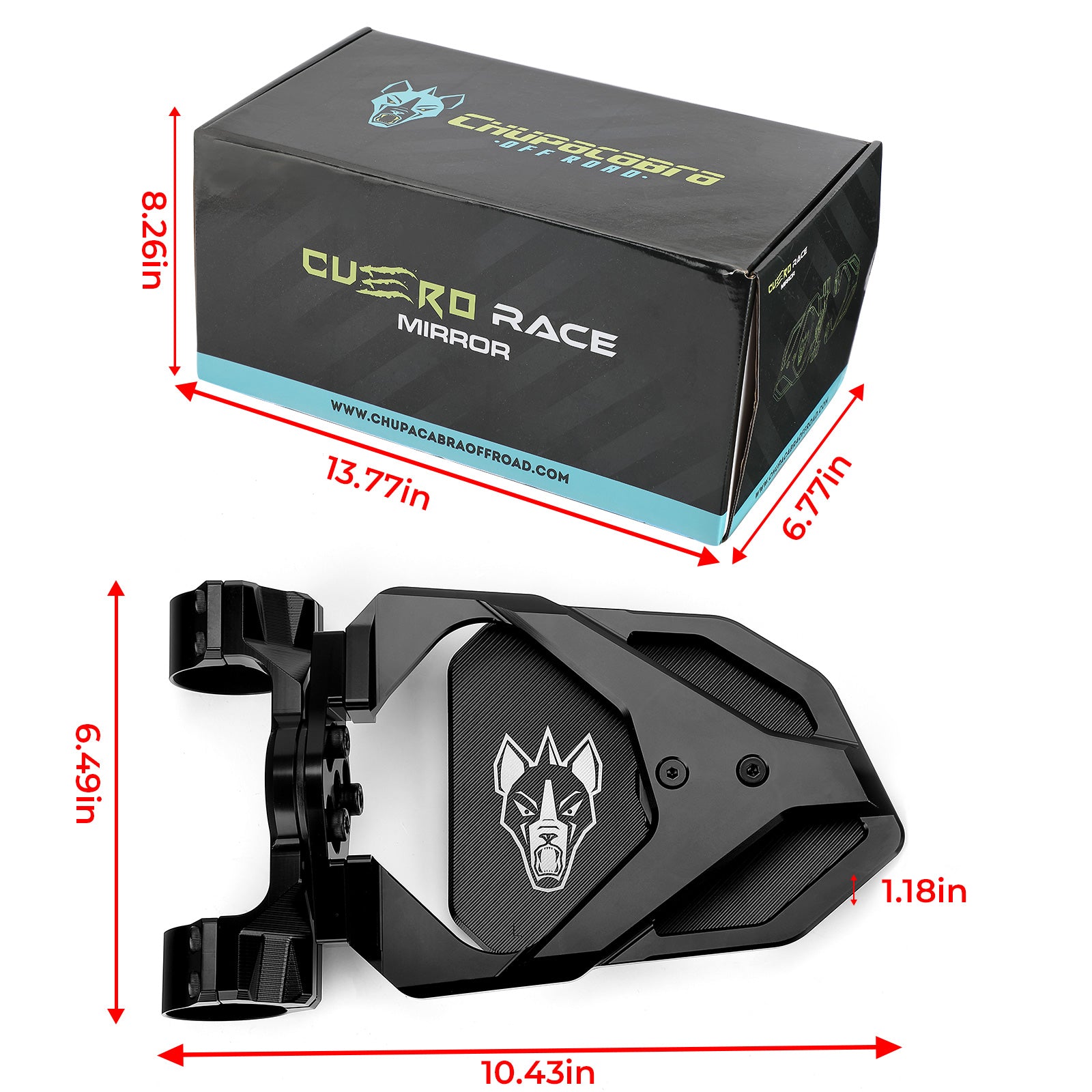 Cuero Race UTV Side Mirrors (Pair) Chupacabra Offroad