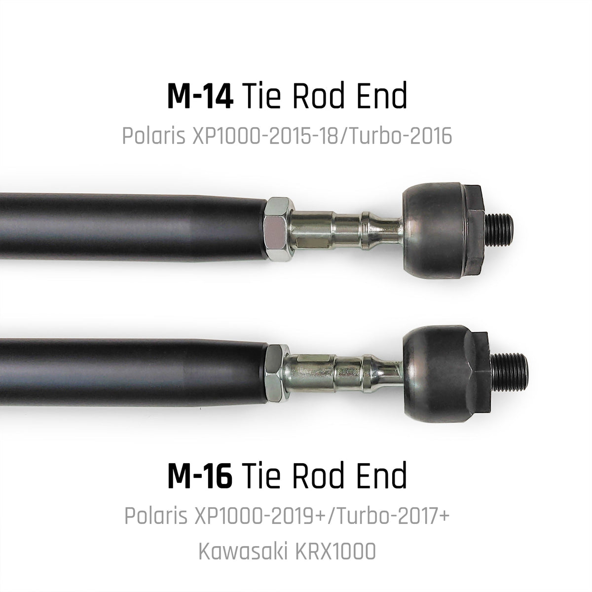 Polaris RZR Turbo S M16 Rack HD Billet Aluminum Tie Rod Kit by DRT Motorsports, product view 10