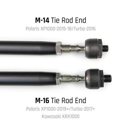 Polaris RZR Turbo S M16 Rack HD Billet Aluminum Tie Rod Kit by DRT Motorsports, product view 10