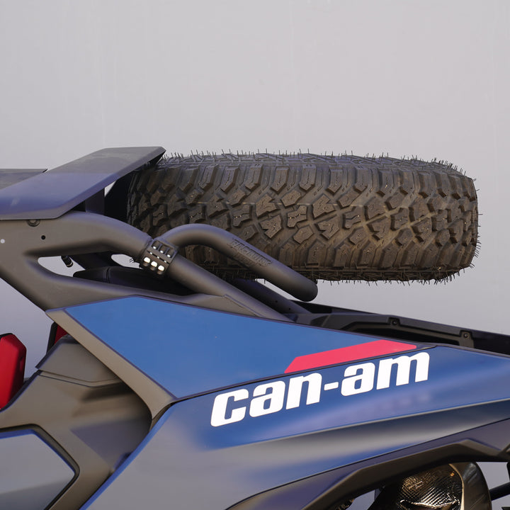 Can-Am Maverick R MAX Dual Clamp Spare Tire Mount by Factory UTV, front view