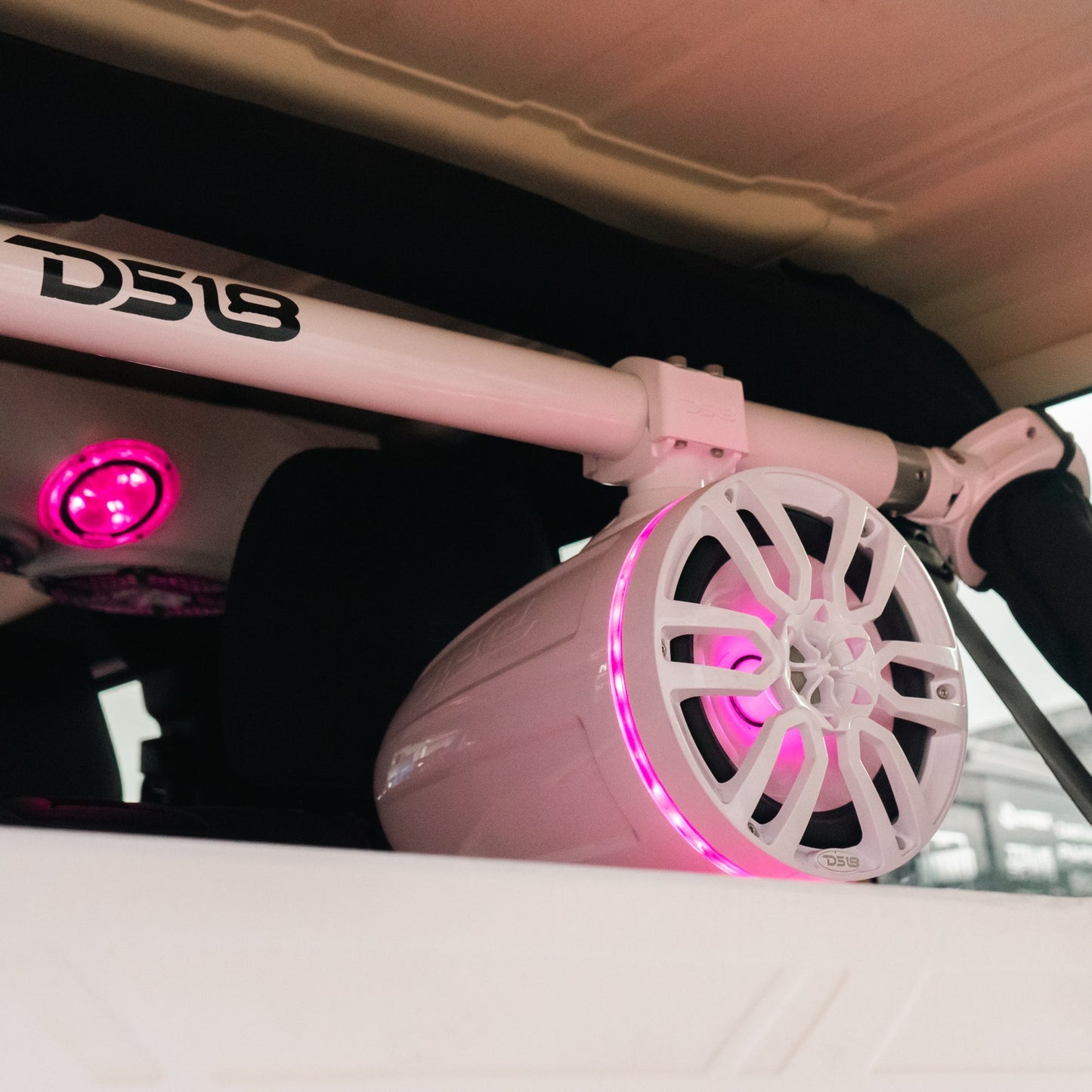 NXL 8" Marine Water Resistant Wakeboard Tower Speakers with Integrated RGB LED Lights 375 Watts