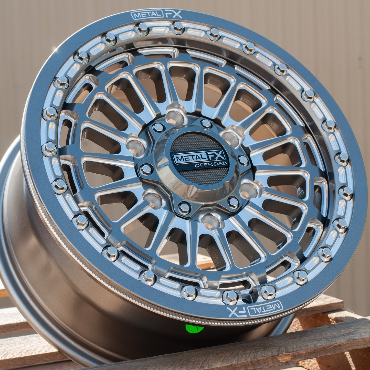 Delta 6R UTV Beadlock Wheel (Gunmetal Contrast Cut) Metal FX Offroad