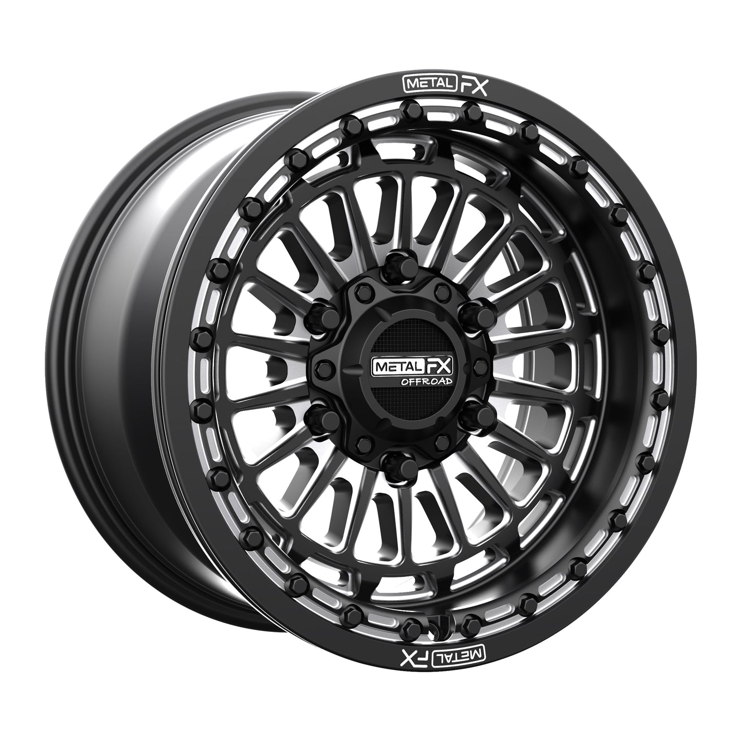 Delta 6R UTV Beadlock Wheel (Satin Black Contrast Cut) Metal FX Offroad