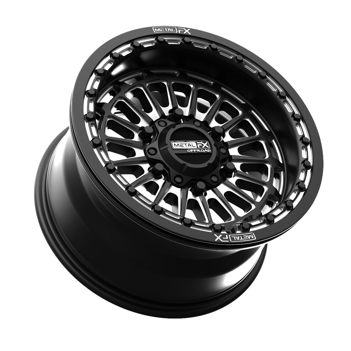 Delta 6R UTV Beadlock Wheel (Satin Black Contrast Cut) Metal FX Offroad