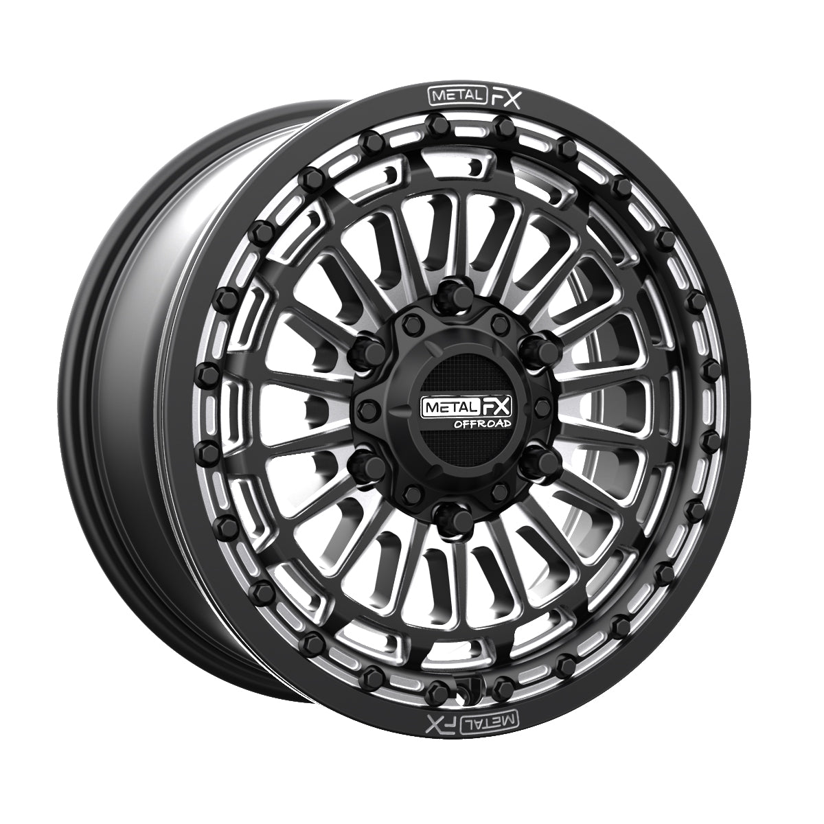 Delta 6R UTV Beadlock Wheel (Satin Black Contrast Cut) Metal FX Offroad