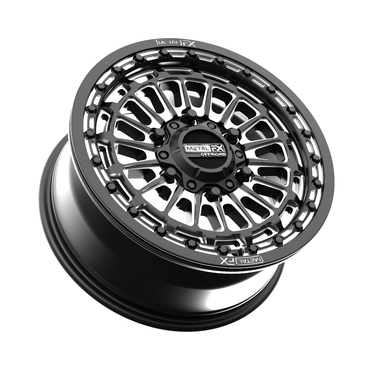 Delta 6R UTV Beadlock Wheel (Satin Black Contrast Cut) Metal FX Offroad
