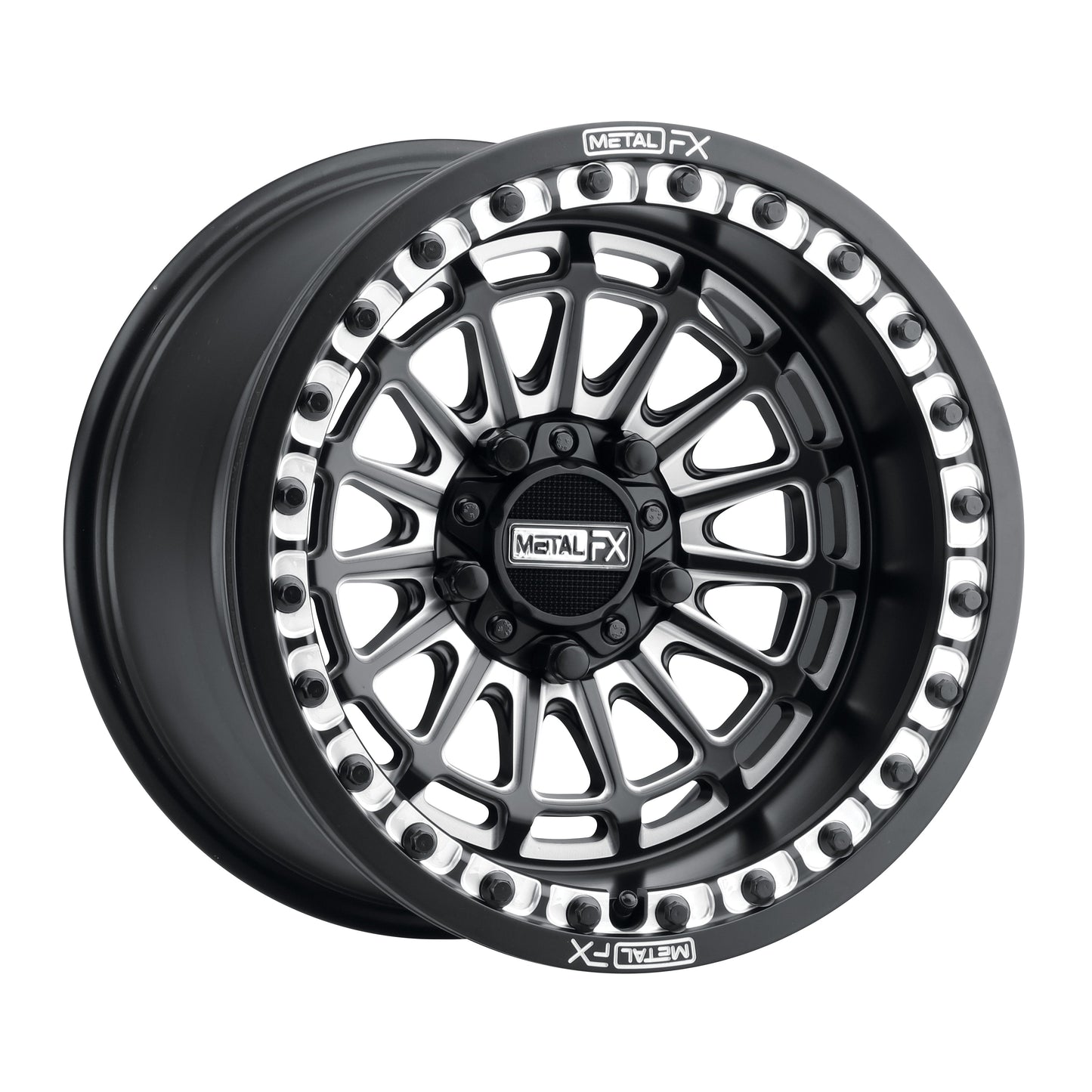Delta R UTV Beadlock Wheel (Satin Black Contrast Cut) Metal FX Offroad