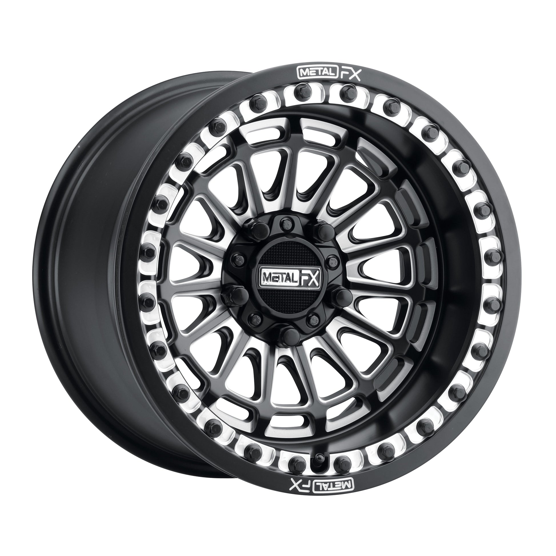 Delta R UTV Beadlock Wheel (Satin Black Contrast Cut) Metal FX Offroad