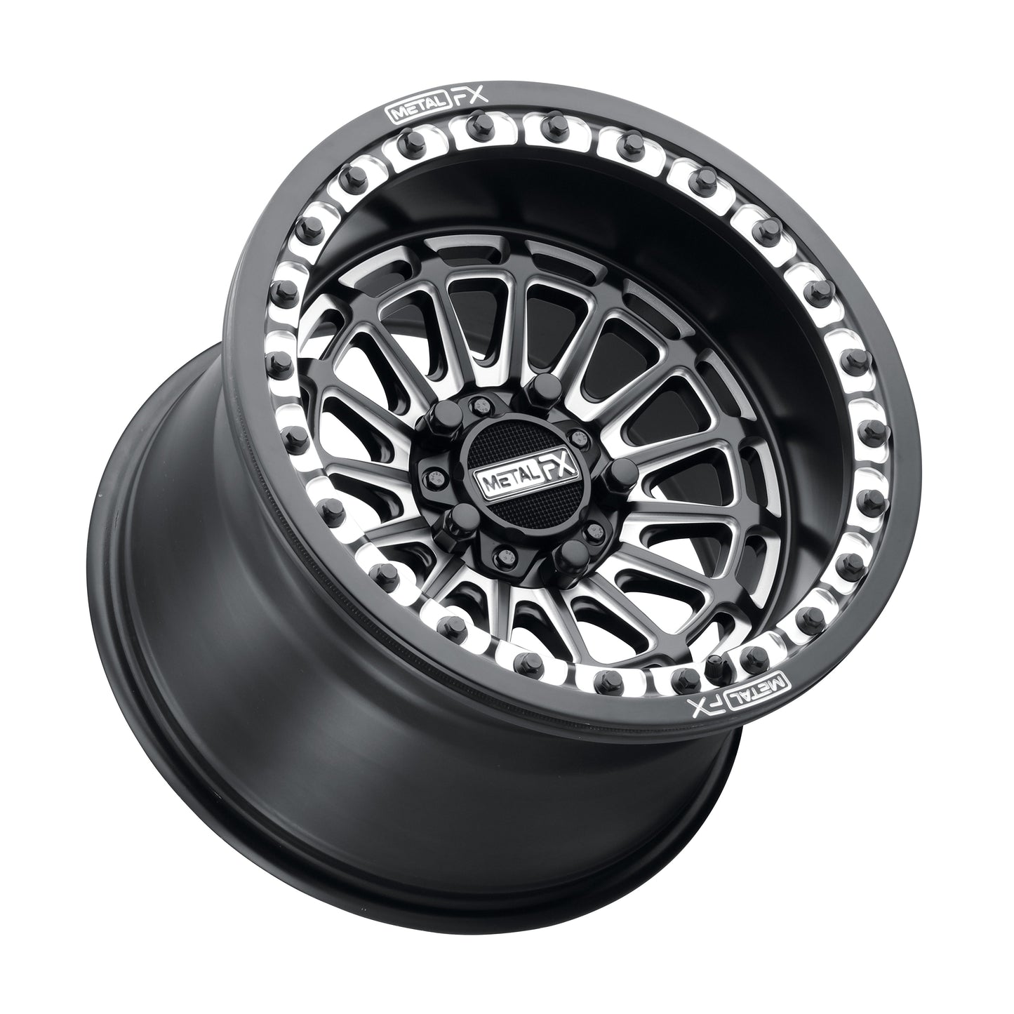 Delta R UTV Beadlock Wheel (Satin Black Contrast Cut) Metal FX Offroad