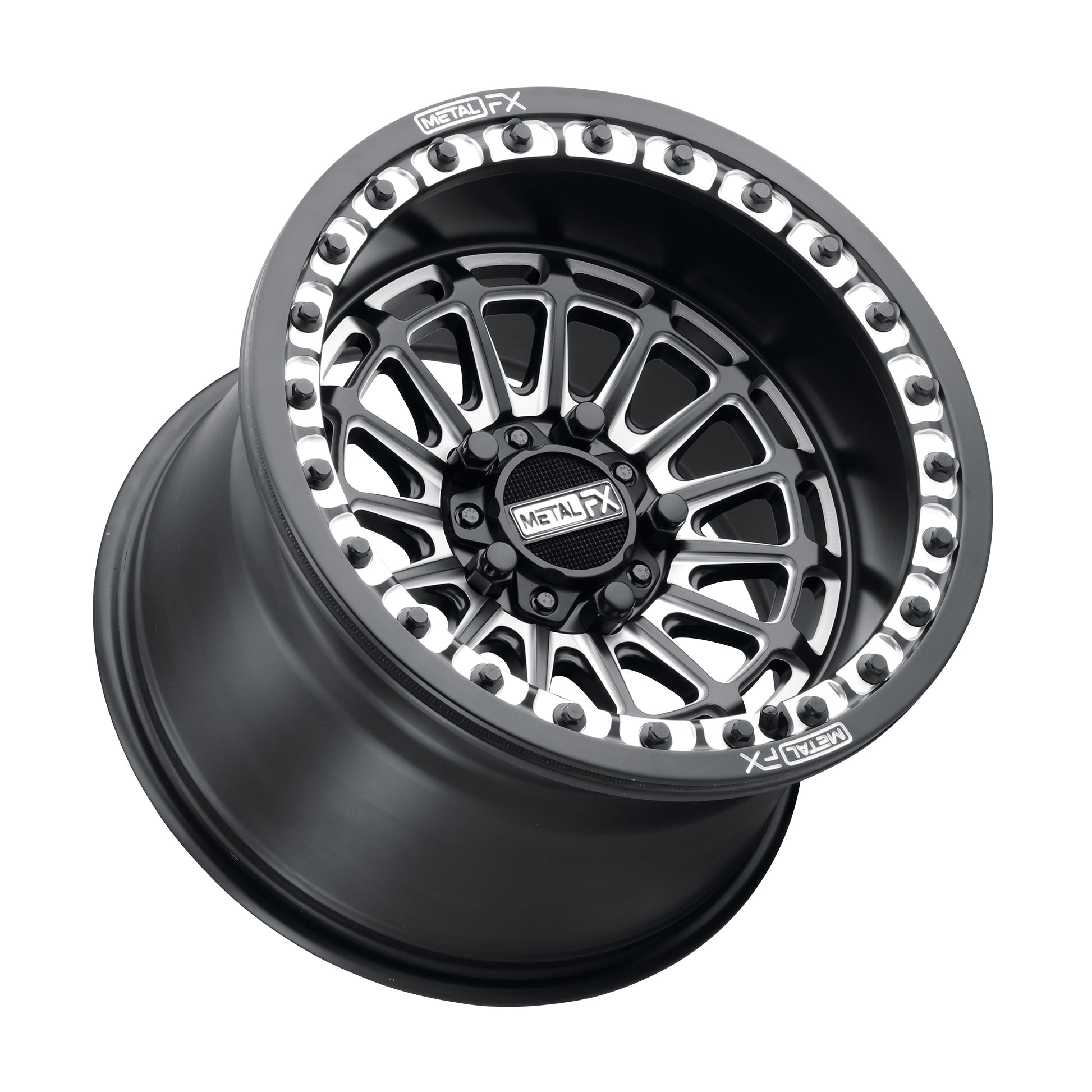 Delta R UTV Beadlock Wheel (Satin Black Contrast Cut) Metal FX Offroad