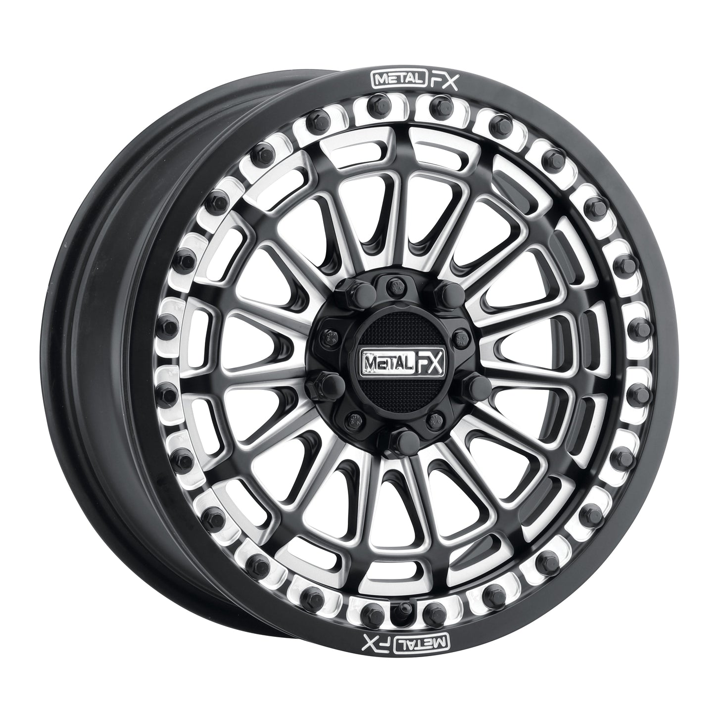 Delta R UTV Beadlock Wheel (Satin Black Contrast Cut) Metal FX Offroad
