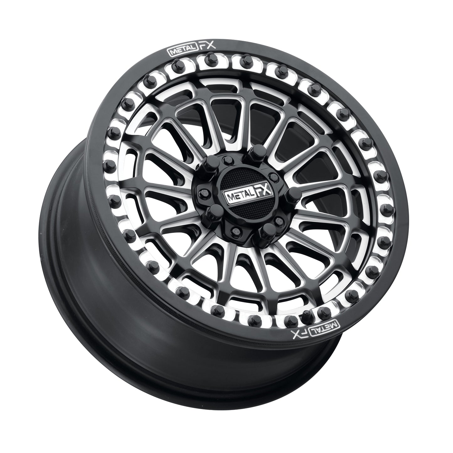 Delta R UTV Beadlock Wheel (Satin Black Contrast Cut) Metal FX Offroad