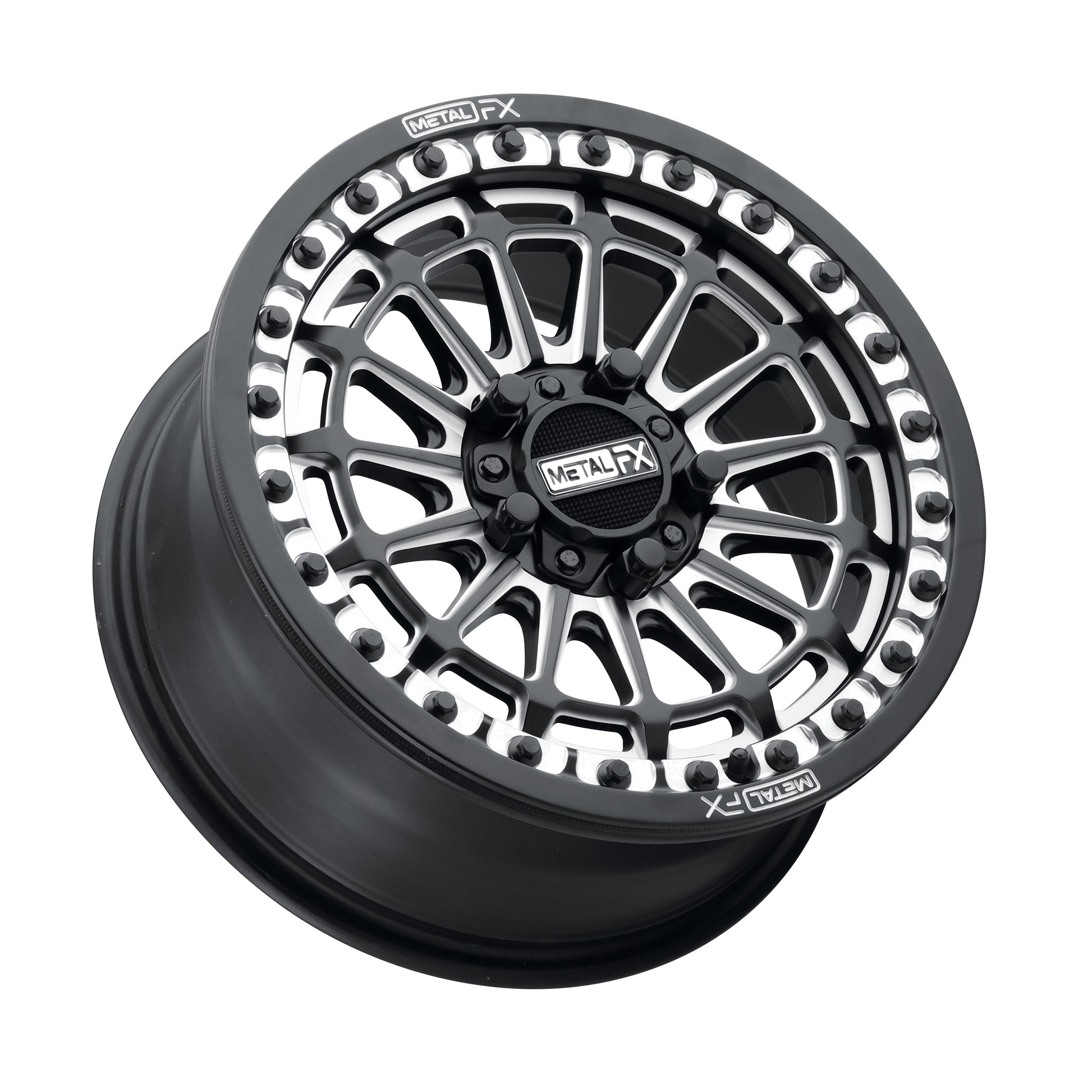 Delta R UTV Beadlock Wheel (Satin Black Contrast Cut) Metal FX Offroad