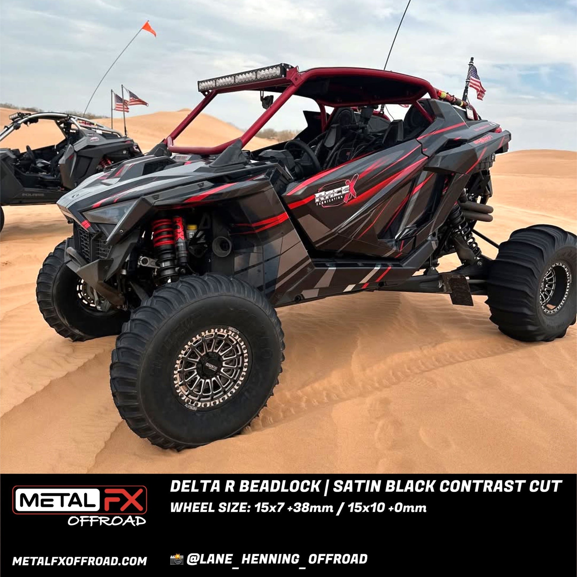 Delta R UTV Beadlock Wheel (Satin Black Contrast Cut) Metal FX Offroad