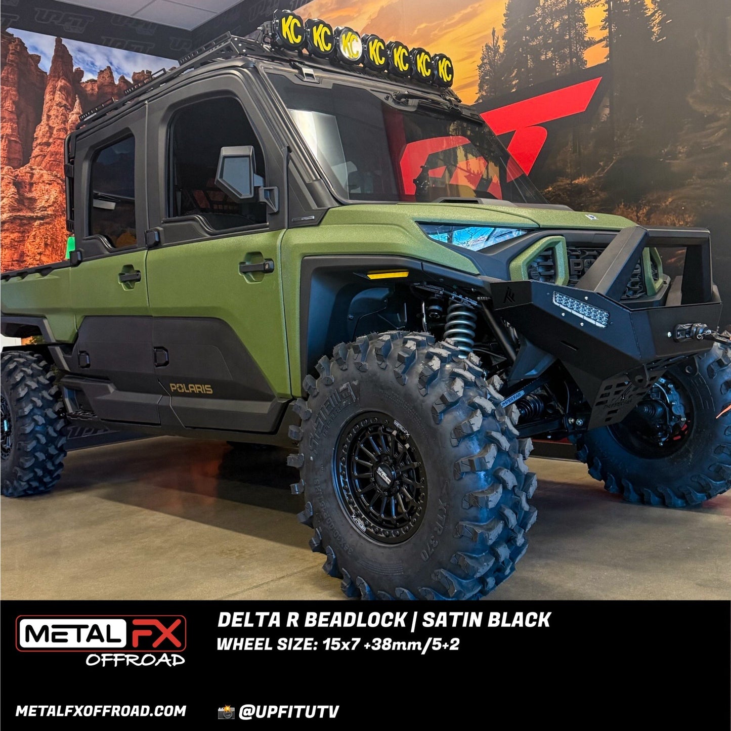 Delta R UTV Beadlock Wheel (Satin Black) Metal FX Offroad