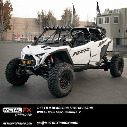 Delta R UTV Beadlock Wheel (Satin Black) Metal FX Offroad