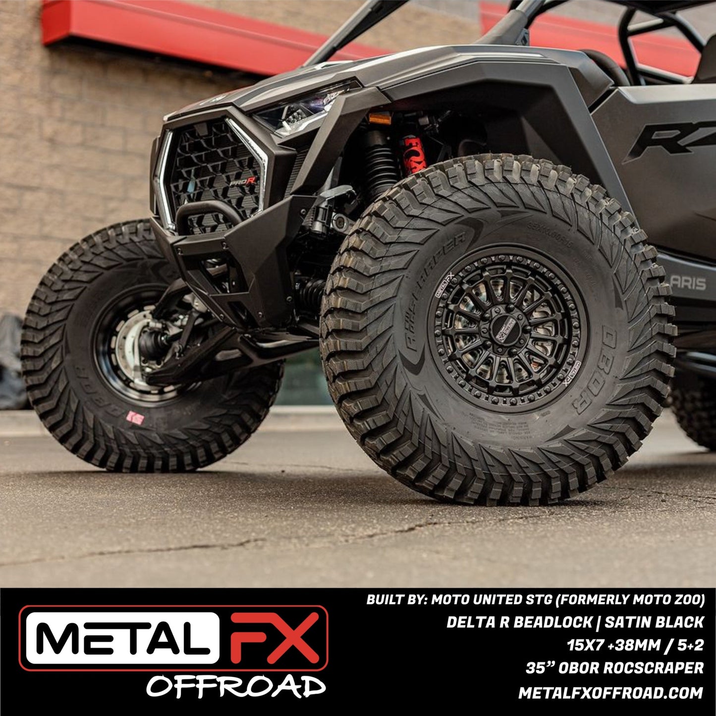 Delta R UTV Beadlock Wheel (Satin Black) Metal FX Offroad