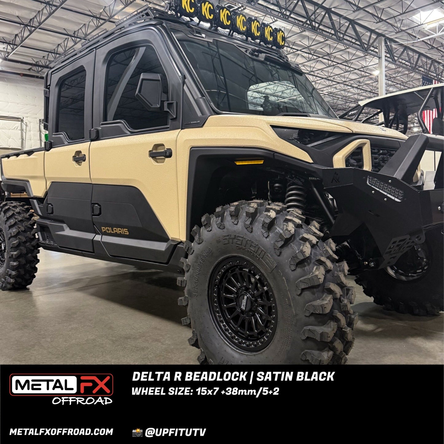 Delta R UTV Beadlock Wheel (Satin Black) Metal FX Offroad