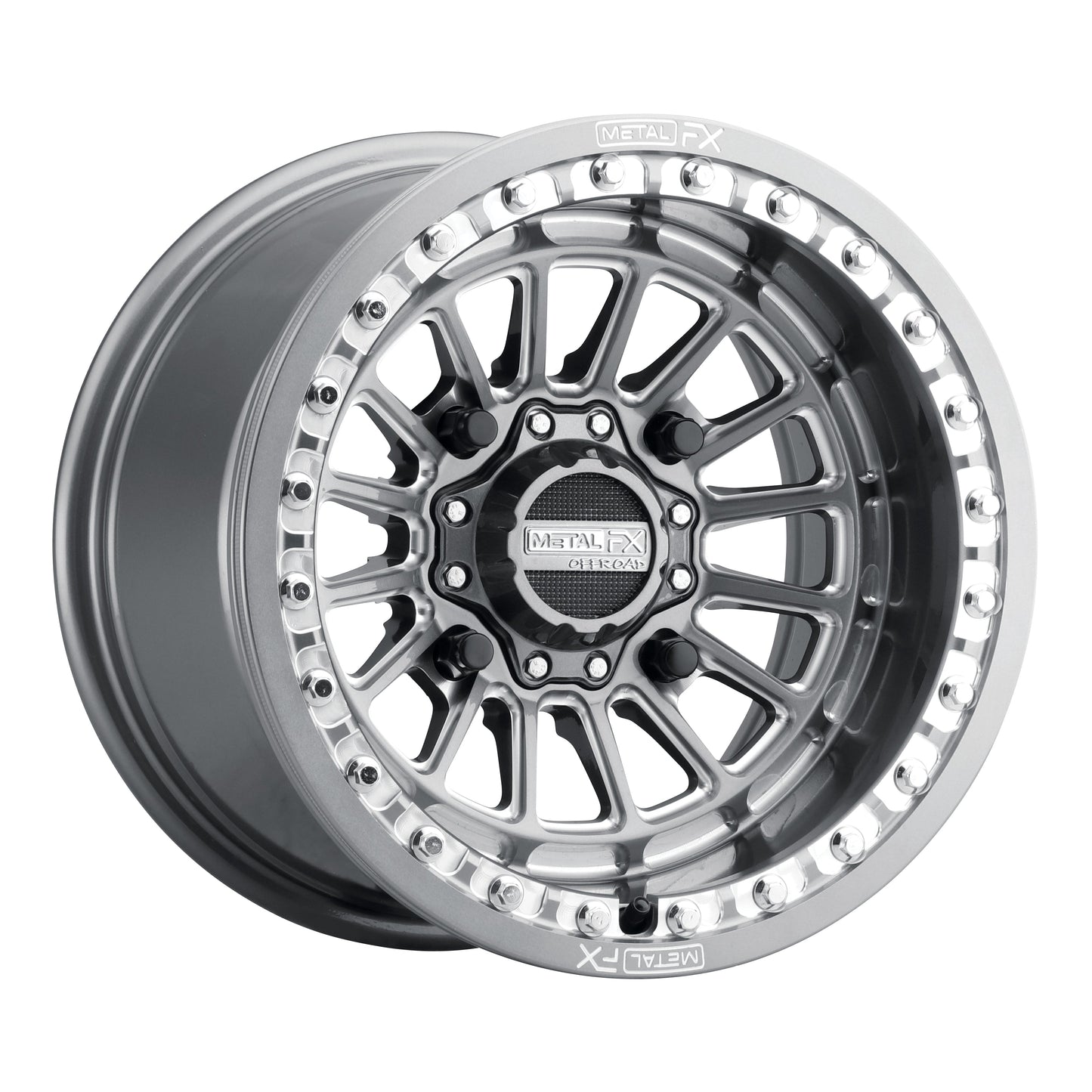 Delta UTV Beadlock Wheel (Gunmetal Contrast Cut) Metal FX Offroad