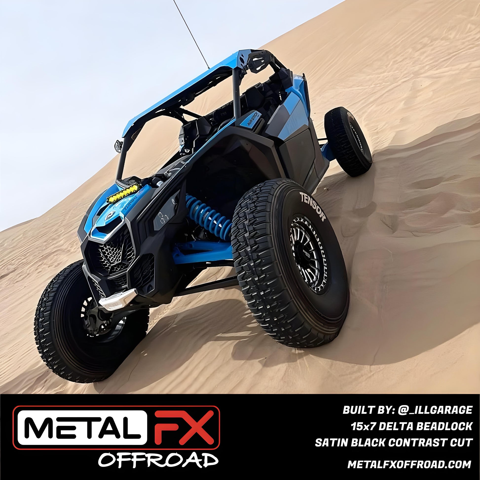 Delta UTV Beadlock Wheel (Satin Black Contrast Cut) Metal FX Offroad