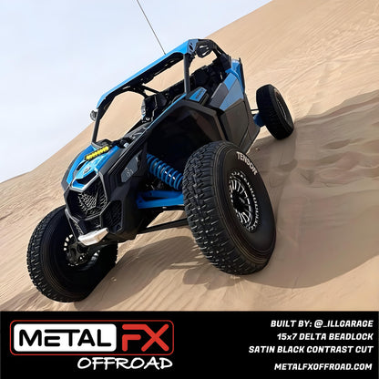 Delta UTV Beadlock Wheel (Satin Black Contrast Cut) Metal FX Offroad