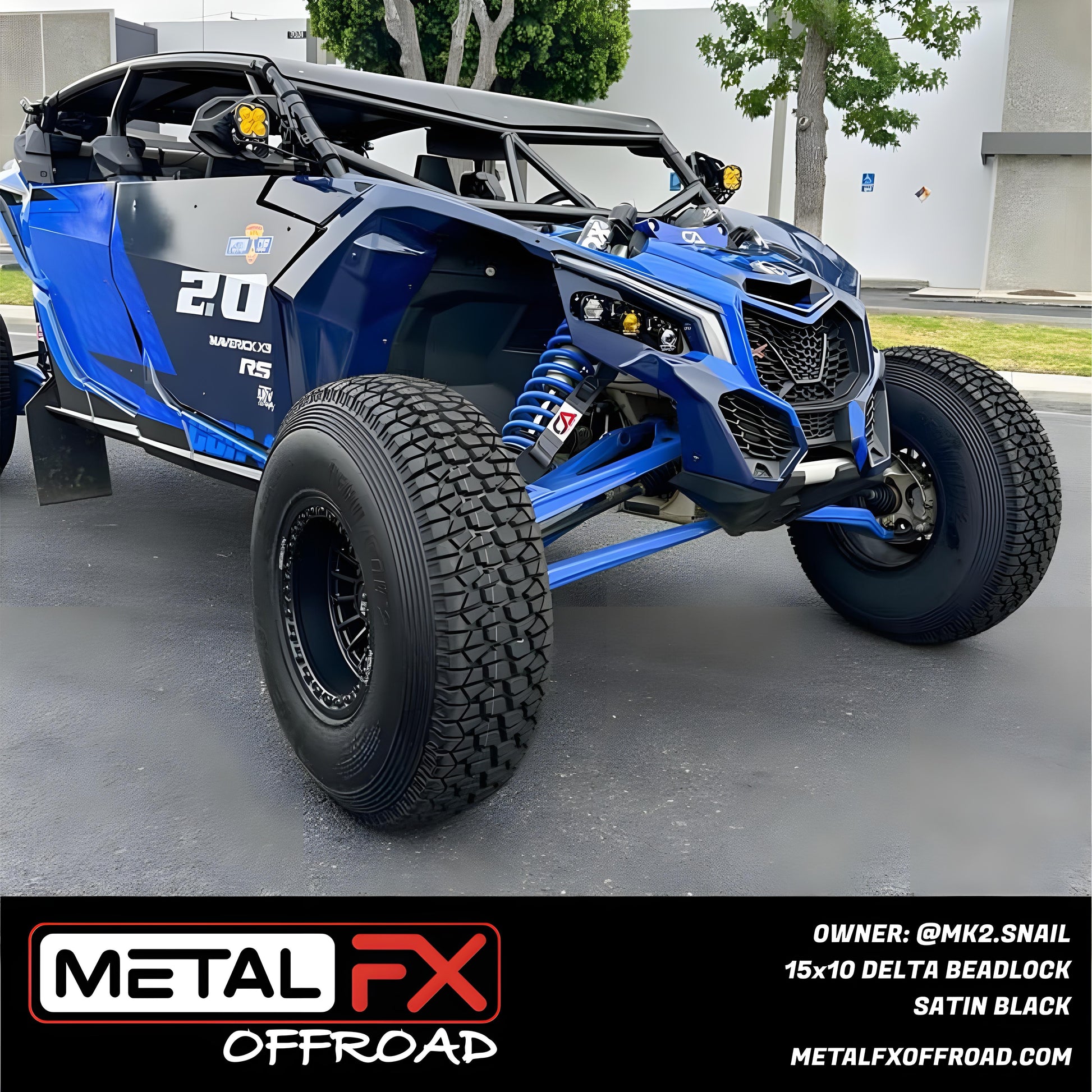 Delta UTV Beadlock Wheel (Satin Black) Metal FX Offroad