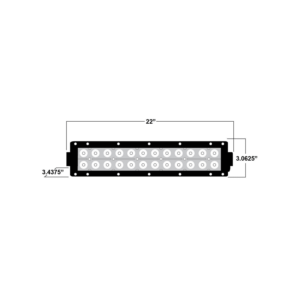 Dual Row LED Light Bar 22" AJK Offroad
