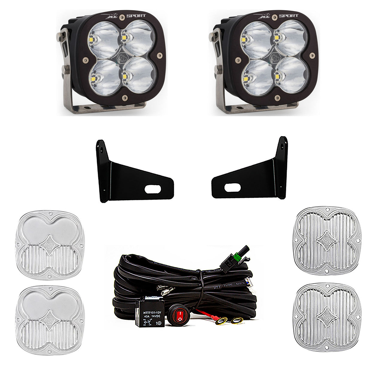 Can-Am Maverick X3 XL Sport Light Pod A-Pillar Kit UTV - Front View | Baja Designs
