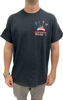 Front American Flag 5150 Whips Logo T-Shirt 5150 Whips