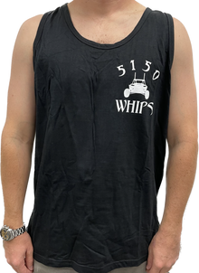 Front Black & White 5150 Whips Logo Mens Tank Top 5150 Whips