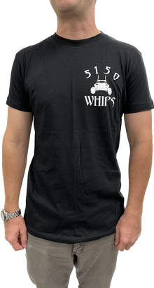 Front Black & White 5150 Whips Logo T-Shirt 5150 Whips