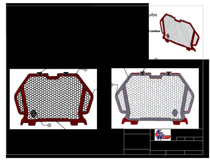 Polaris RZR Turbo S Front Snap-In Grille
