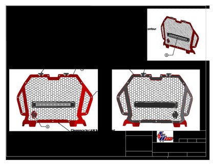 Polaris RZR Turbo S Front Snap-In Grille with Light Bar