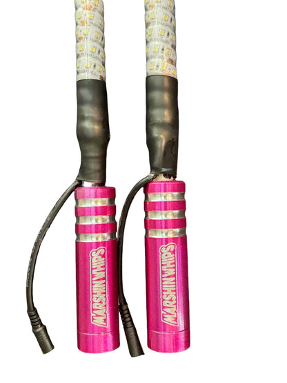 Game Changer LED Whip Set with Malibu Barbie Pink Bases Marshin Whips