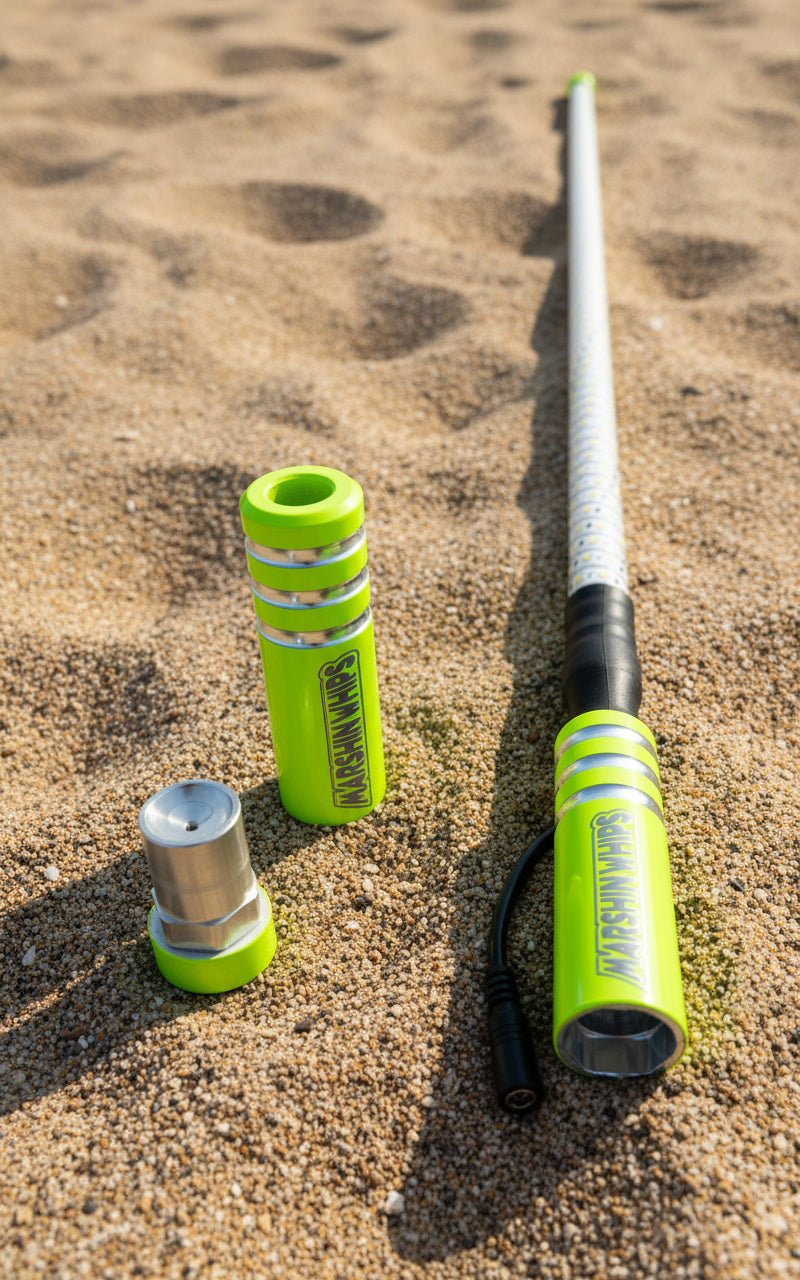 Game Changer LED Whip with Savage Sage Green Base (Single) Marshin Whips