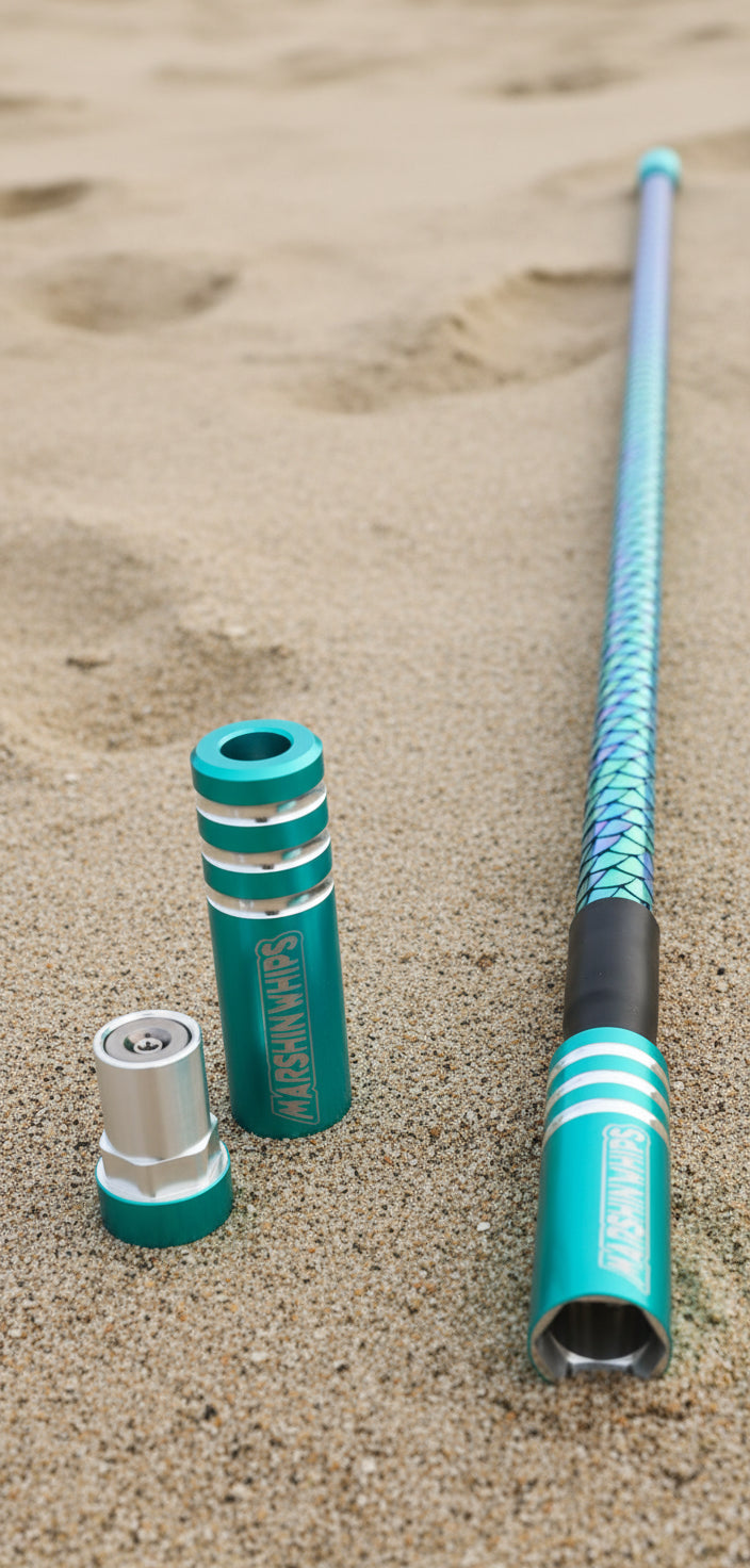 Game Changer LED Whip with Striking Teal Base (Single) Marshin Whips