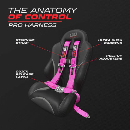 Pro Series 3" 4 point Latch Harness 50 Caliber Racing