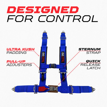Pro Series 3" 4 point Latch Harness 50 Caliber Racing