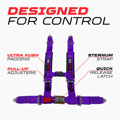 Pro Series 3" 4 point Latch Harness 50 Caliber Racing