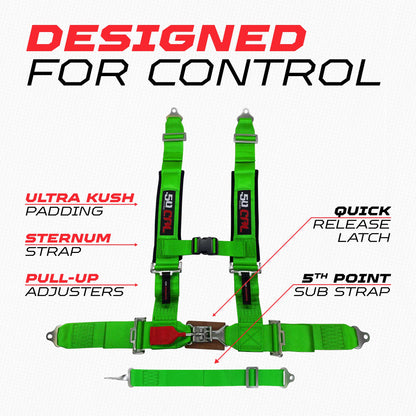 3" 5 point Pro Series Latch Harness 50 Caliber Racing Harness