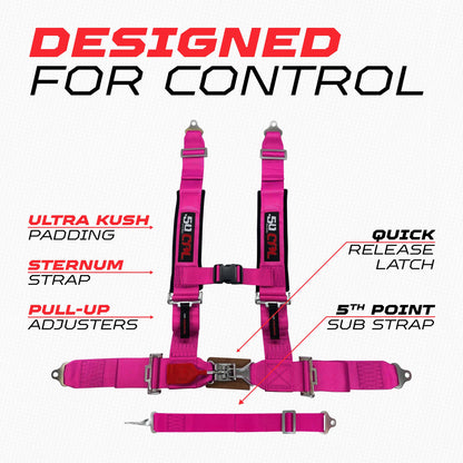 3" 5 point Pro Series Latch Harness 50 Caliber Racing Harness