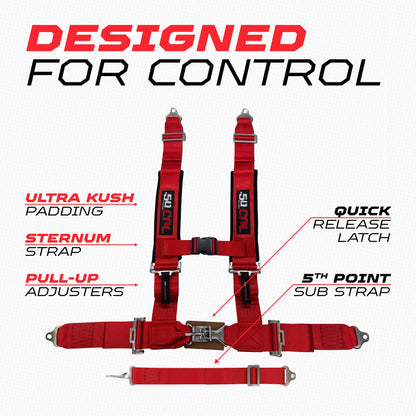 3" 5 point Pro Series Latch Harness 50 Caliber Racing Harness
