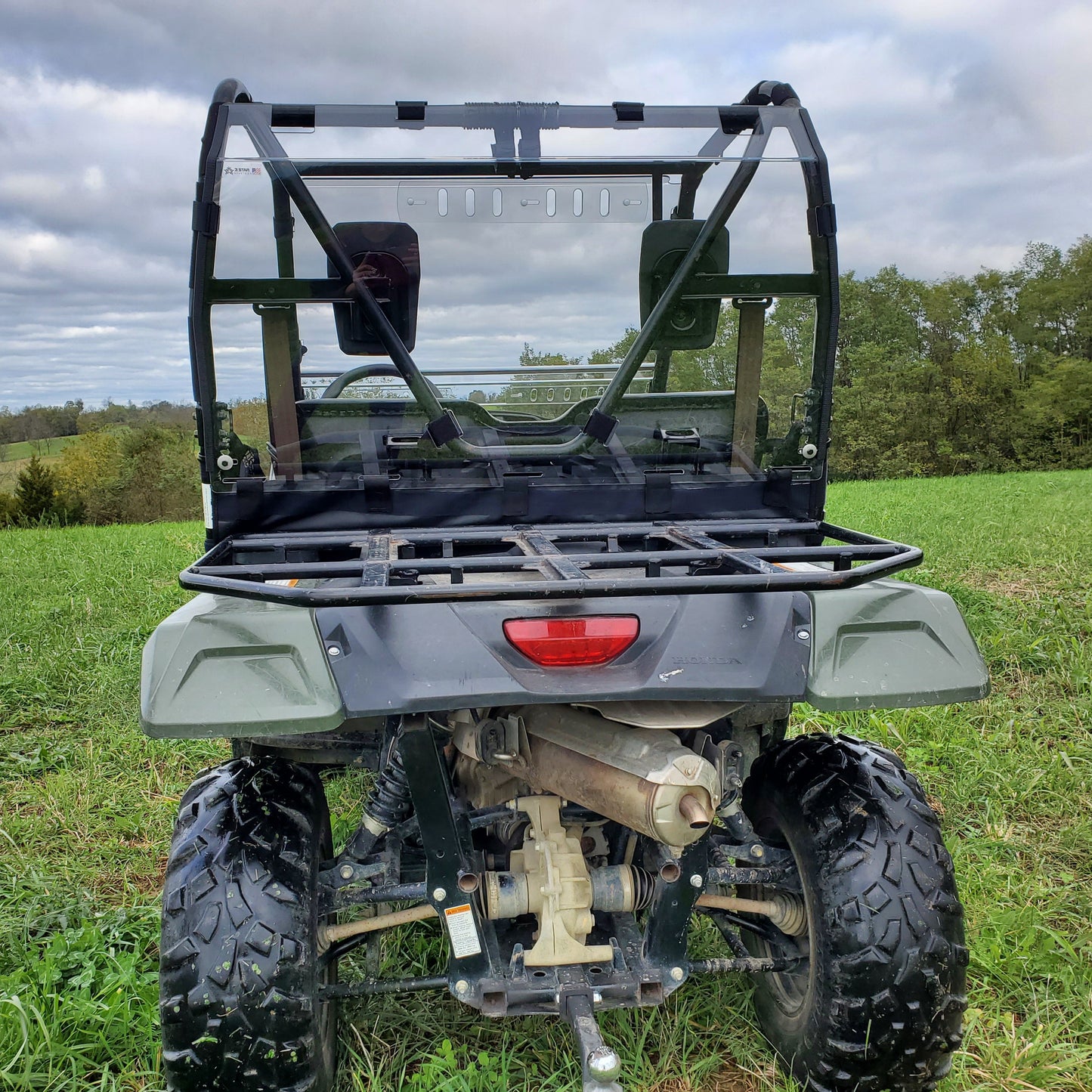 Honda Pioneer 500 / 520 Polycarbonate Rear Windshield 3 Star UTV
