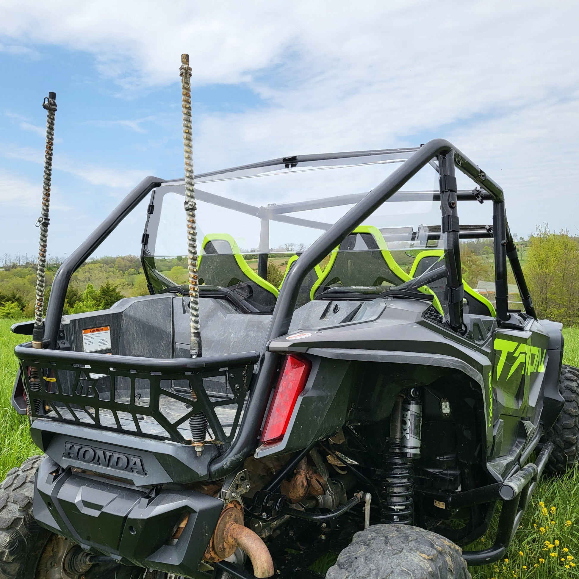 Honda Talon 4-Seat Polycarbonate Rear Windshield 3 Star UTV