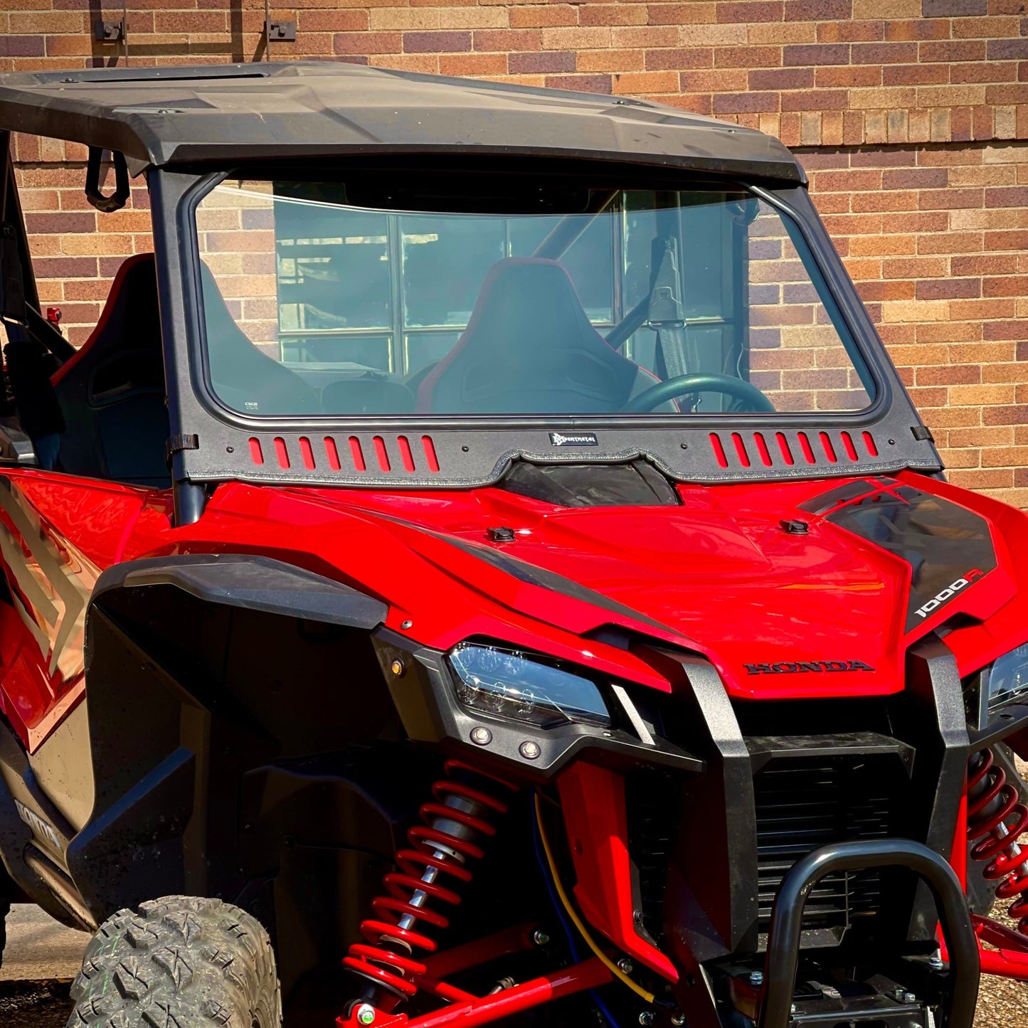 Honda Talon Vented Glass Windshield Bent Metal Off-Road