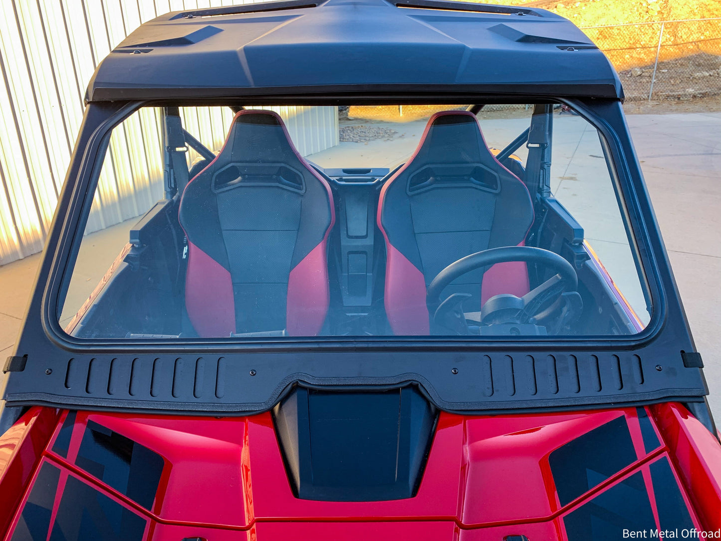 Honda Talon Vented Glass Windshield Bent Metal Off-Road